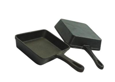 China Cast Iron Deep Frying Pan With Lid Burn Proof 0.7/0.9kg for sale