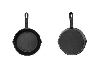 China Preseasoned Cast Iron Frying Pan With Long Handle For Stove Top for sale