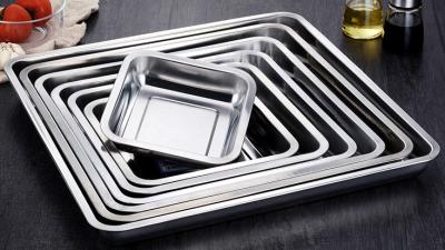 China Safe Stainless Steel Food Tray Plate Oven Smooth Polished 60*60*2cm for sale