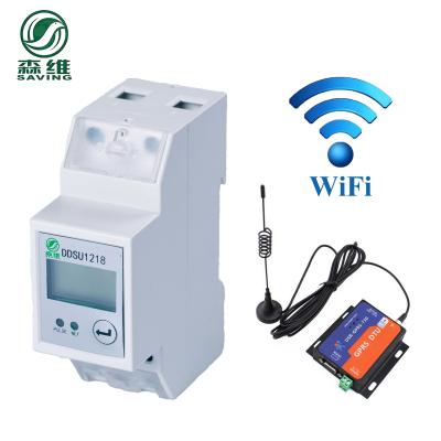 China 15mm Smart Prepaid Energy Meter Din Rail Pre Pay Electricity Meter For Household for sale