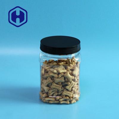 China Snack Square Empty PET Food Plastic Jar 30OZ Leak Proof en venta