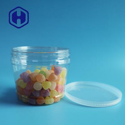China Clear Plastic Packaging Jar 680ml Circular Truncated Cone Shape Round Plastic Container en venta