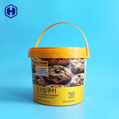 China Recyclable IML Bucket BPA Free Strong Plastic Round Food Containers for sale