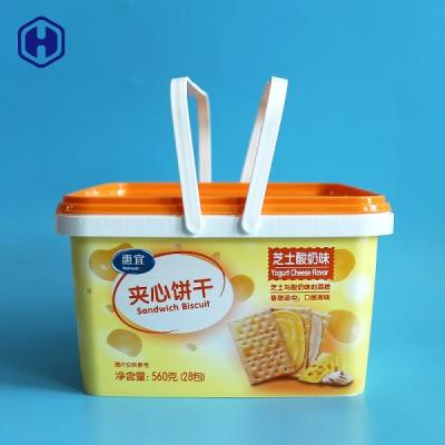 China Aesthetic Feeling IML Tubs 3200ml  Dried Cookies Biscuits 560g Packing for sale