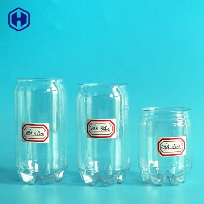 China Durable PET  Plastic Soda Cans Food Safe Plastic Cylinder Container for sale