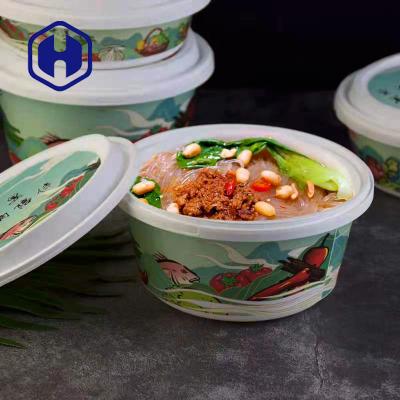 China Thermoformed IML Fast Food Take Away Packaging Plastic Tray With Lid 1300ml Leak Proof for sale