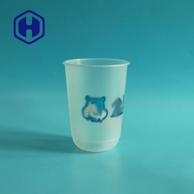 China Copo plástico imprimindo feito sob encomenda do chá da bolha do leite da forma de IML PP U para Juice Cold Coffee à venda