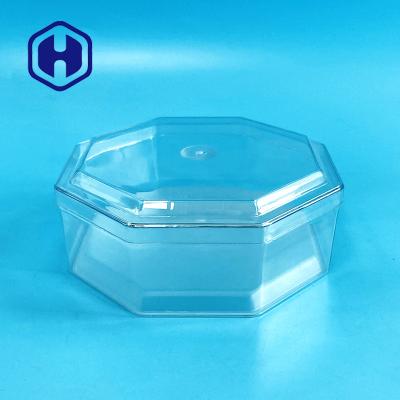 China Octagonal Custom Nut Meat Cubilose 15oz Clear PET Box for sale