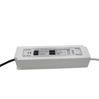 China 100W 12 Volt LED Strip Driver Refrigerator Cooler Waterproof Plastic Power Supply for sale