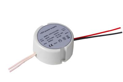 China Round Case Plastic LED Driver Indoor Constant Voltage IP20 For Cabinet Strip Light for sale