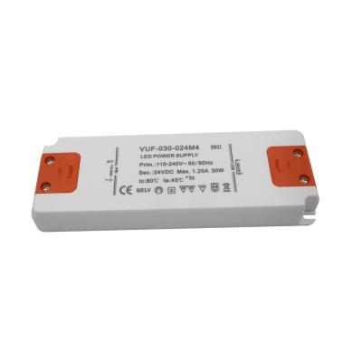 China 24V 30w Ultra Slim LED Power Supply Constant Voltage For Indoor Lights for sale