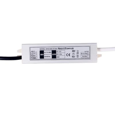 China 12v 30w Ultra Slim Waterproof LED Driver Mirror 12vdc Dc 12v Constant Voltage 2500mA for sale