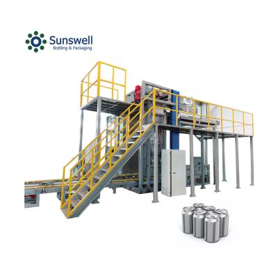 China Automatic Empty Beer Cans Depalletizer Aluminum Depalletizing Line Carbon Steel for sale