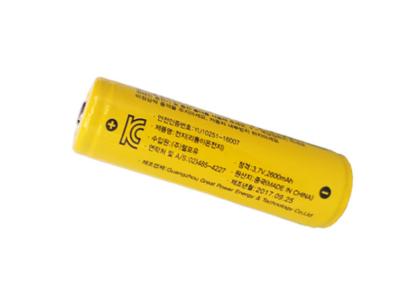 China 3.7 V 2600mah 18650 Protected Rechargeable Battery , High Amperage 18650 Battery for sale