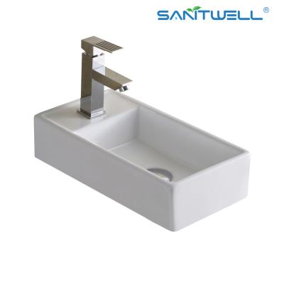 China 2023 Chaozhou New Design ceramic basin lavabo wash basin Rectangular above counter basin for sale