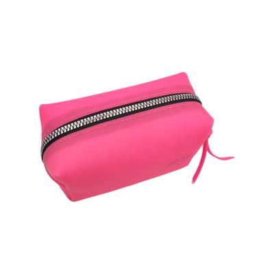China Waterproof 15 Years Jelly Pink Mini Travel Cosmetic Bag Hot Color Factory à venda