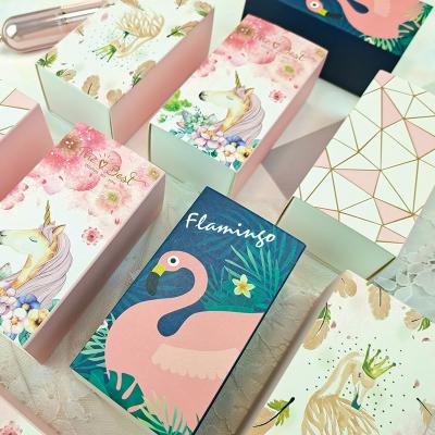 China Valentines Day Wedding Biscuit Candy Box Cosmetic Folding Paper Package Gift Box Lipstick Package Drawer Box for sale