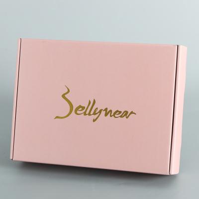China Luxury Pink Three Layer Corrugated Packaging Box Customized Logo Wholesale for sale