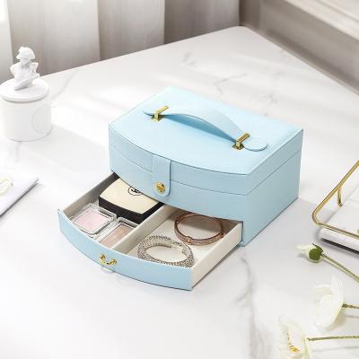 China Multi Layer Clamshell Ornaments Storage Box Large Capacity For Hairpin Earrings Necklace for sale