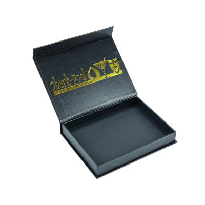 China Custom Book Shaped phone case box packaging With Gold Stamping for sale