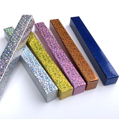 China Gold Card Small Cosmetic Packaging Box Customize Size Logo DIY Eyeliner Paper Box for sale