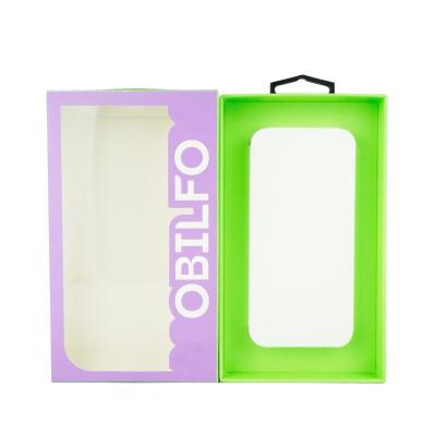 中国 Custom Printed Logo Electronic Packaging With Hanger Cardboard Phone Case Packaging Box 販売のため