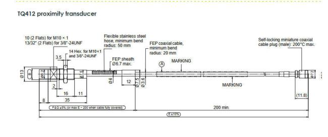 TQ412 Proximity Transducer industrial sensor for vibration and position monitoring
