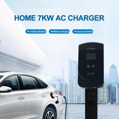China Commercial 7KW 32a one-phase AC charging station Wallbox Ev Charger Type 2 Car Charger Fast Charging for sale