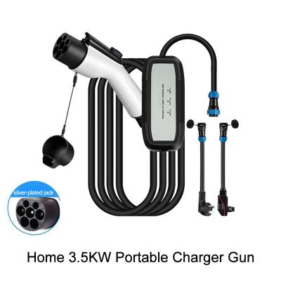 China 20M Cable Portable Electric Car Charger 60Hz 3.5KW 16 Amp Type 2 for sale