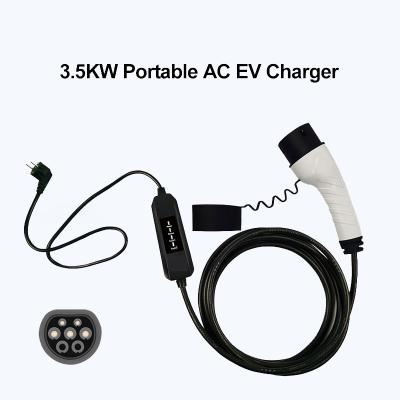 China Natural Cooling Portable AC EV Charger 4 Indicators 16A 240V for sale