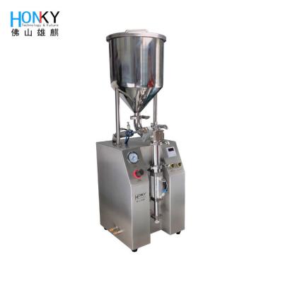 China Pneumatic 12ml Semi Automatic Paste Filling Machine For Gel Syringe for sale