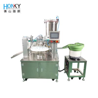China Full Automatic 2400BPH Rotary Vial Filling Machine For Cosmetic Cream Liquid Caping for sale