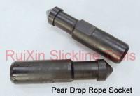 China HDQRJ Pear Drop 1.25 Inch Rope Socket Slickline Tools Nickel Alloy for sale