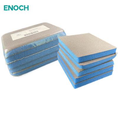 China Blue Automotive Sanding Sponge Block Wet Dry Sanding Pad Grinding Car Refinish Product for sale