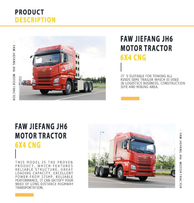 China Jiefang FAW J6V 6X4 Tractor High Roof 420HP J6p 6X4 Tractor