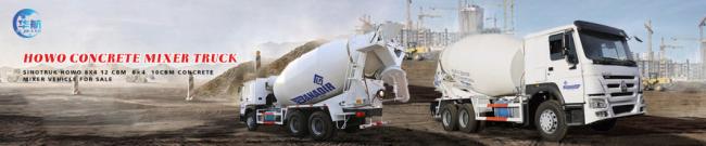 Sinotruk Chassis Concrete Mixer Truck with Hydraulic Power Steering System
