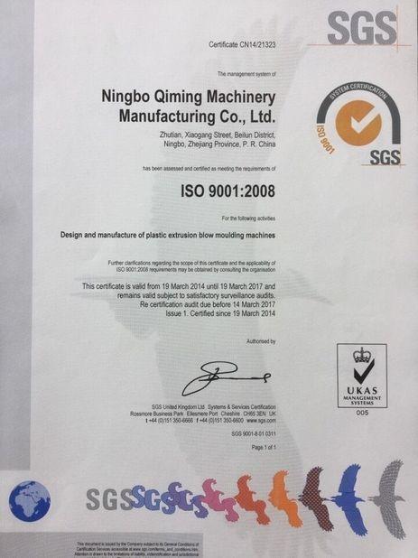 ISO 9001:2008 - Ningbo Qiming Machinery Manufacturing Co., Ltd.