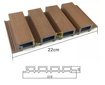 China El panel de pared de madera compuesto al aire libre del PVC de los paneles de pared exterior de WPC Co sacó en venta