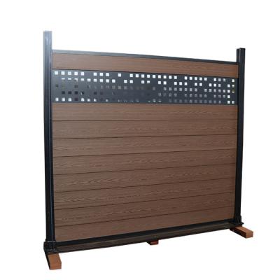 China Plastic Timber Composite WPC Fence Panels Sustainable UV Resistant for sale