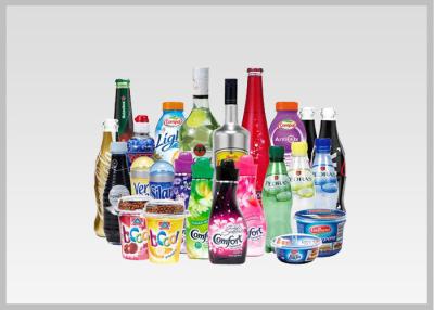 China Food Grade Heat Shrink Plastic Sleeve Rolls , Custom Water Bottle Labels for sale