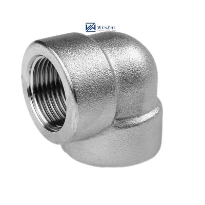 China Silver DN25 High Pressure Forged Class 6000/9000 Elbow for Welding Socket Connection for sale