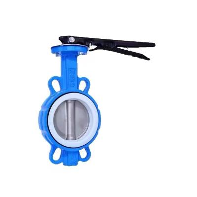 China 2 inch Ductile Iron Wafer Butterfly Valve ANSI 150 DIN JIS Silver for General Purpose for sale
