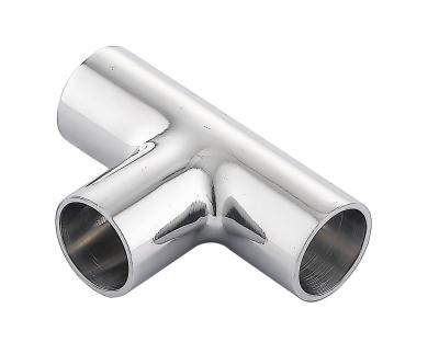China Sanitary Stainless Steel 304 316L Food Grade Pipe Connection Fittings Long Type Tee for sale