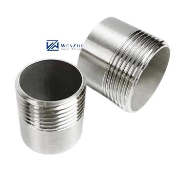 China 1/4''-4.0'' SS316 Male Barrel Nipple NPT BSPP BSPT G Threaded 2-1/4'' for sale
