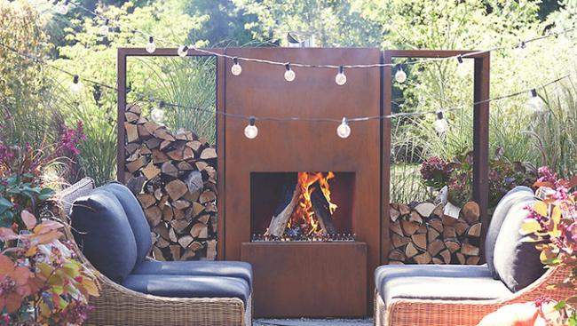 2022 New Style Outdoor Fireplace GN-FP-510 Corten Steel Wood Burning Fire Pit