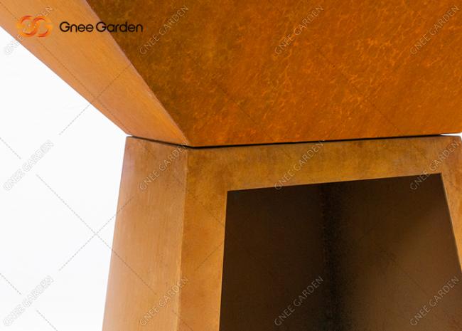 Factory Customize Corten Steel Bbq Fire Pit Grill Corten Steel Iron Fire Pit Bbq Brazier