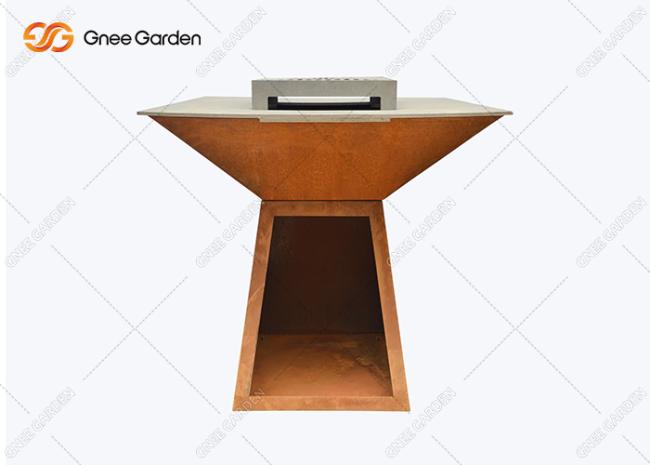 Factory Customize Corten Steel Bbq Fire Pit Grill Corten Steel Iron Fire Pit Bbq Brazier