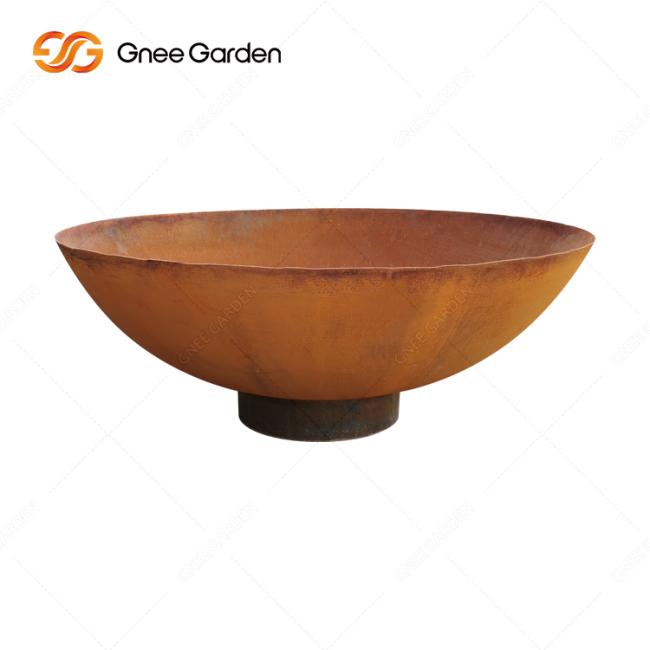 Wood Burning Firepit Metal Fire Bowl Outdoor Corten Steel Fire Pits