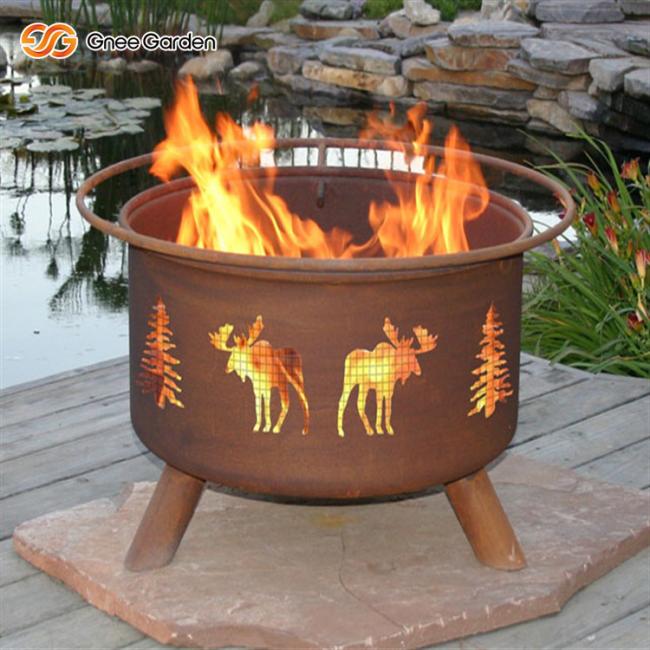Corten Steel Fire Bowl Firepit Outdoor Heating Natural Rusted Fire Pit