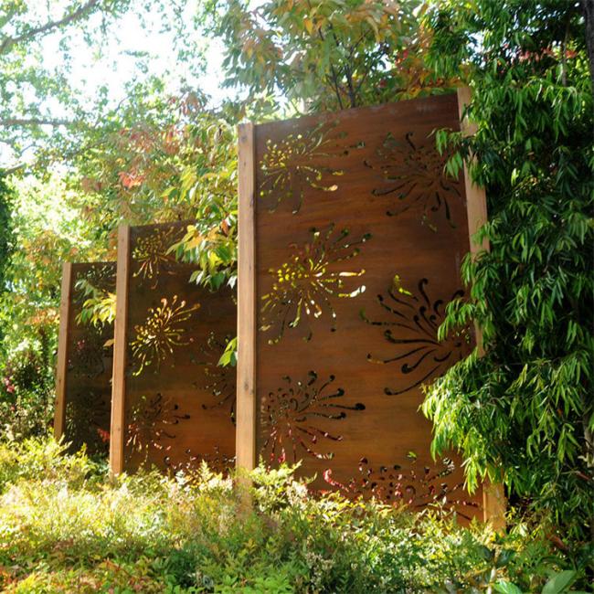 Laser Cut Corten Steel Balcony Screen Privacy Screens